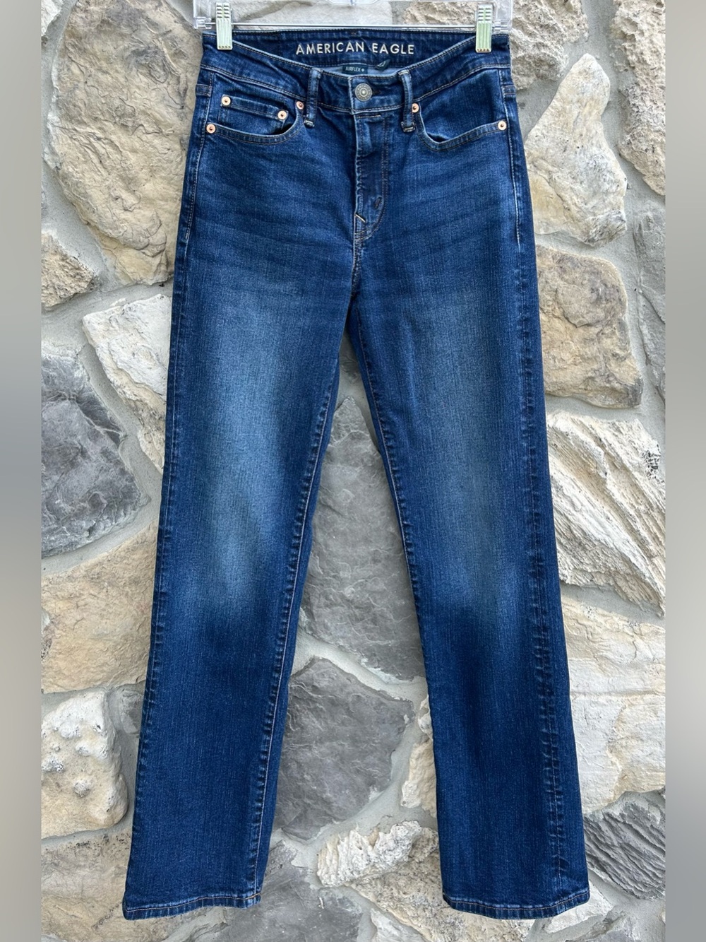 American Eagle Mens Original Bootcut Jeans Size 28x30 Dark Wash Preppy Casual